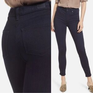 Paige Hoxton High Rise Dark Wash Ankle Skinny Jeans